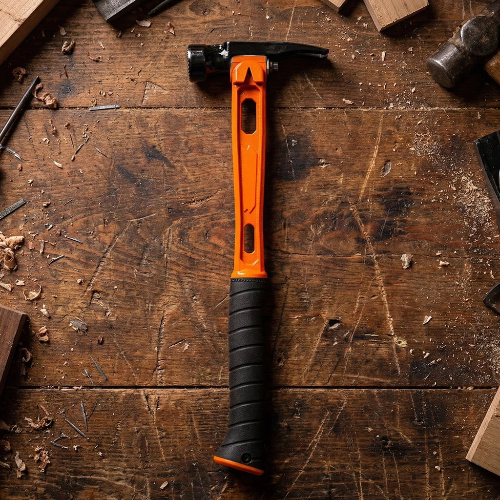15oz M1 Orange & Black Titanium Framing Hammer