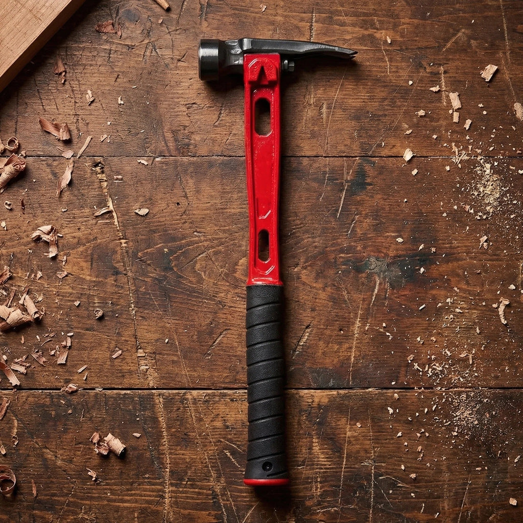 15oz M1 Red & Black Titanium Framing Hammer