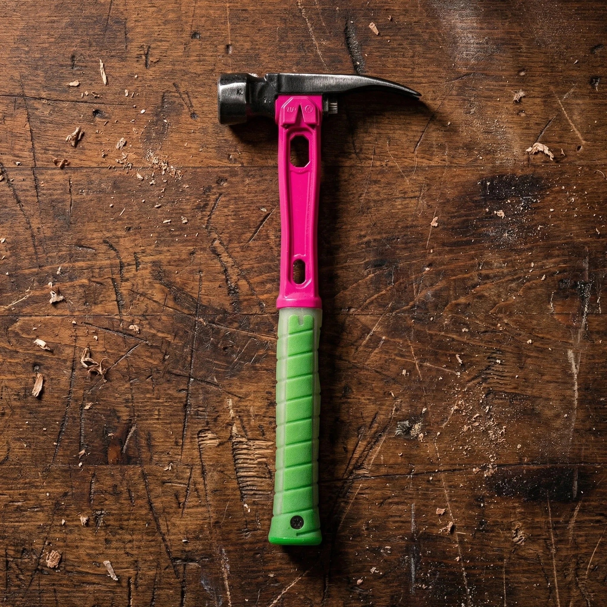 15oz M1 Pink & Green Titanium Framing Hammer