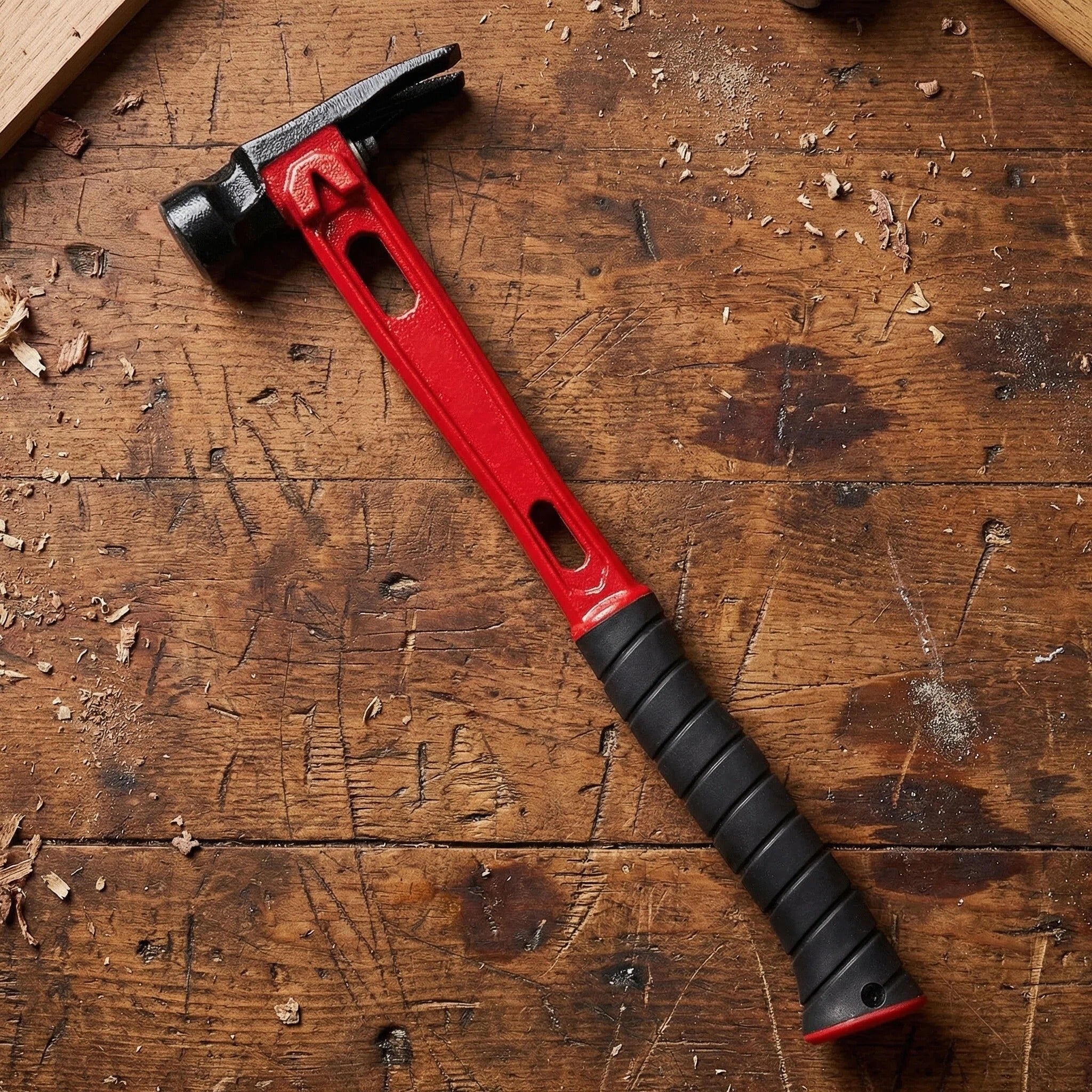 15oz M1 Red & Black Titanium Framing Hammer