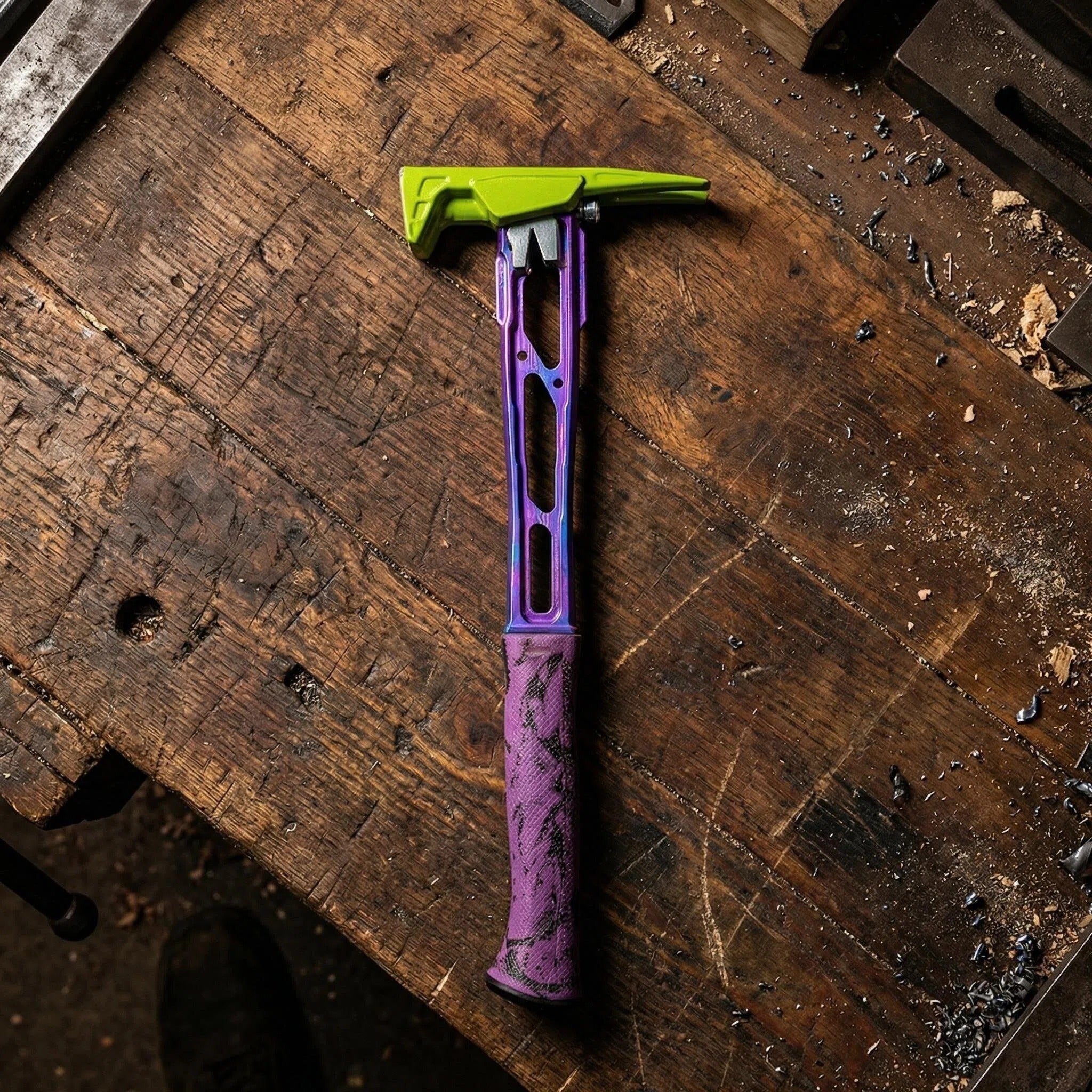 15 oz Neon Iridescent Titanium Multi-Function Claw Hammer